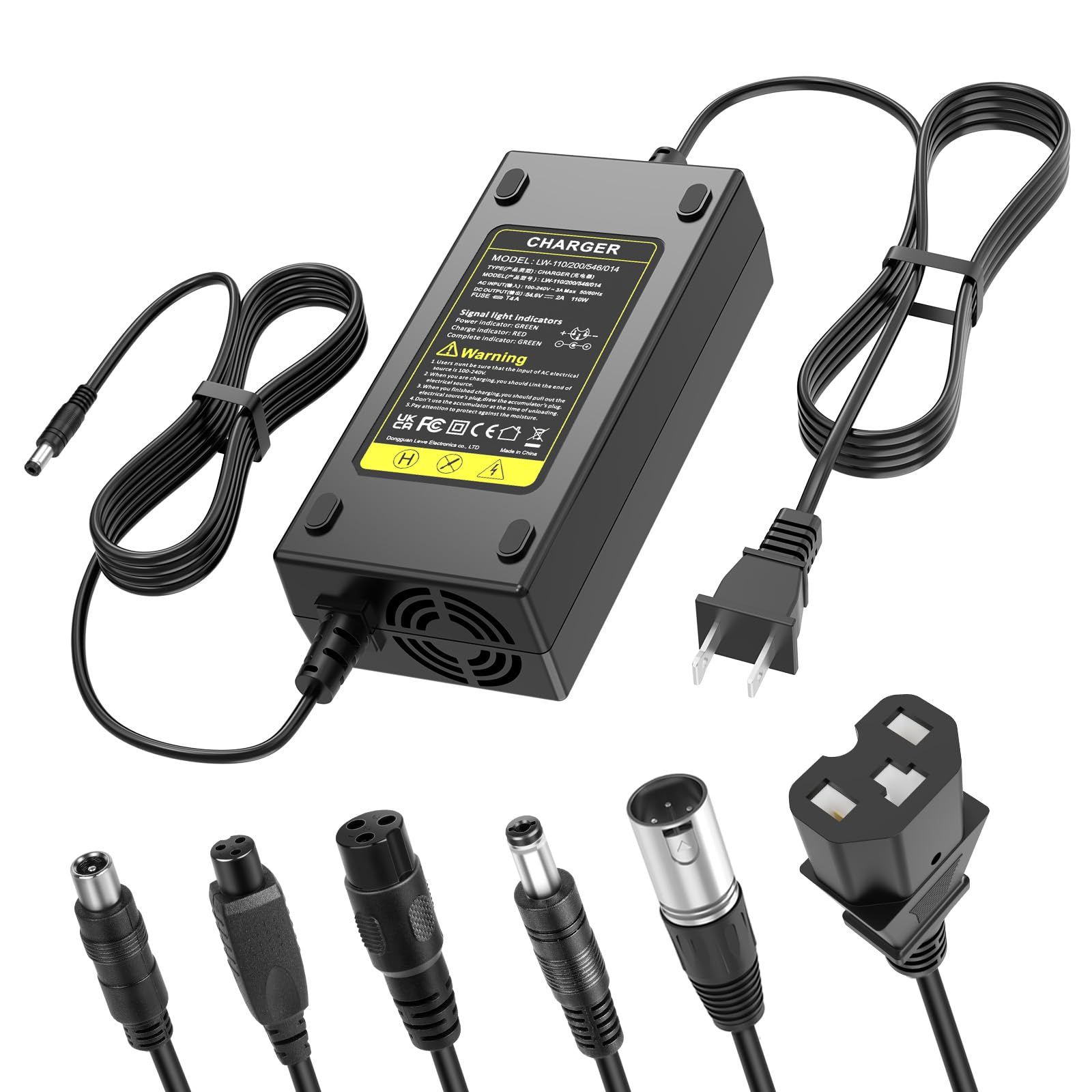 Amazon.com: 54.6V 2A Charger 7-in-1 Universal for 48 Volt Battery